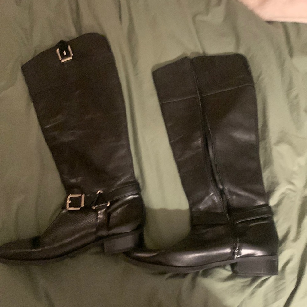 Knee high boots.